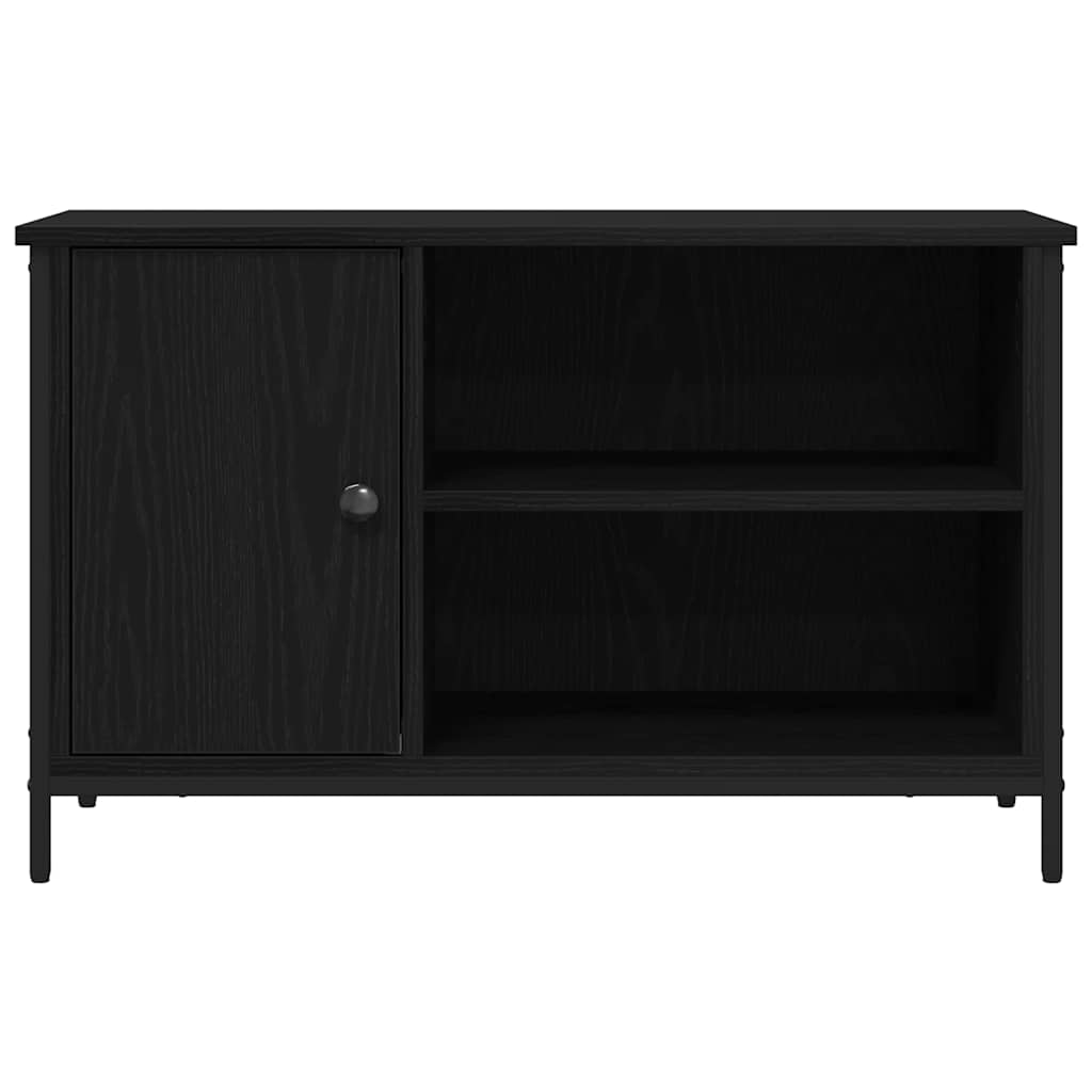 TV Cabinet Black oak 80 x 40 x 50 cm Engineered wood